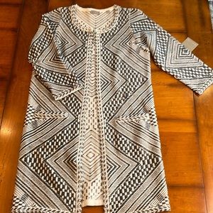 NWT - Evolution by Cyrus black and white patterned jacket